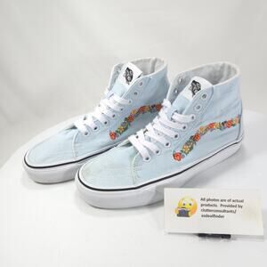 Vans Off the Wall Lace Up Athletic Shoe Womens Size 7.5 Mens 6 721356 Blue